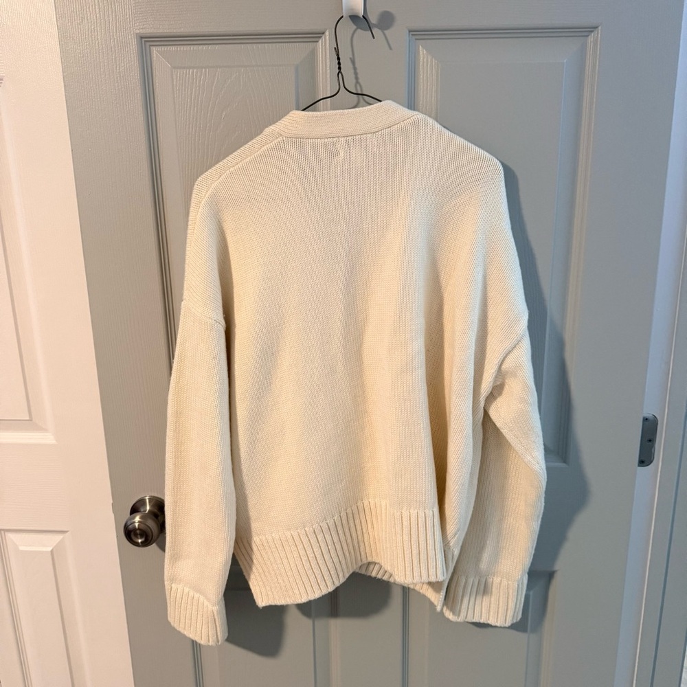 The Drop Women’s Cream Button-Front Cardigan Sweater - Picture 4 of 4